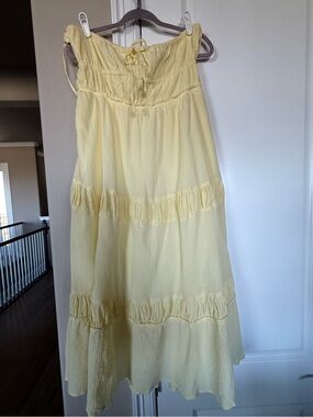 Light Yellow Tiered Sundress - Soft Summer Dress
